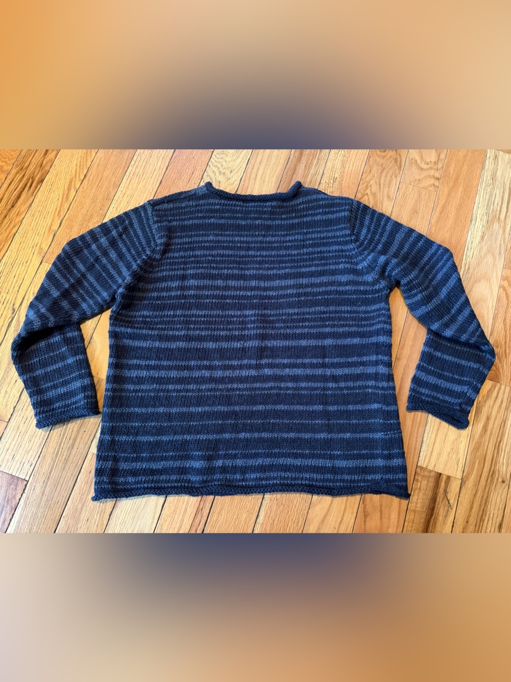 Northern Isles American Flag Crew Neck Sweater Navy Blue Striped Women’s Size XL - Picture 4 of 11